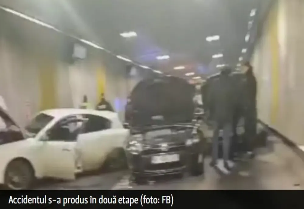 Accident în lanț în Pasajul Unirii din București. Unul dintre șoferii implicați a fugit - VIDEO