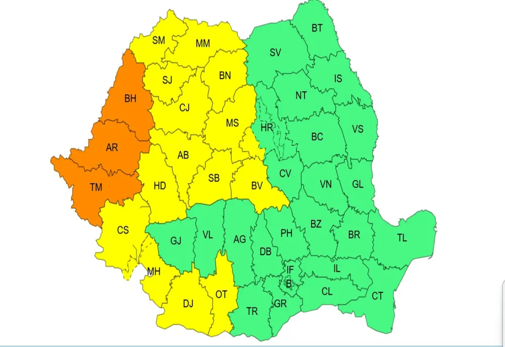 COD PORTOCALIU de caniculă: temperaturi de 38 de grade Celsius