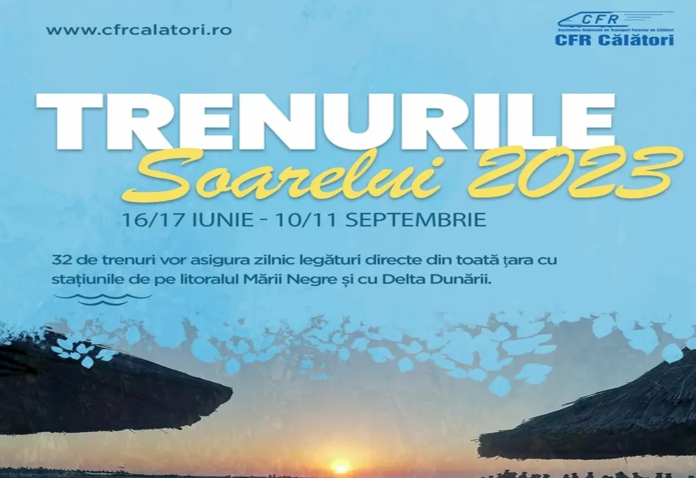 Noi trenuri spre litoral, începând cu 16 iunie. Anunțul CFR Călători