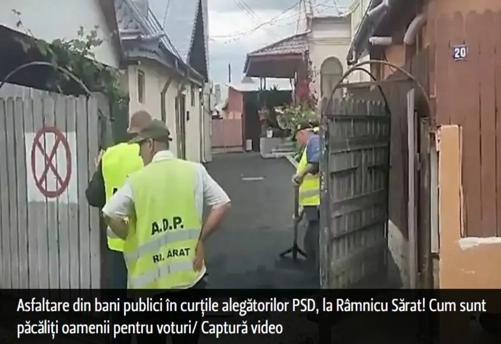 Asfaltare din bani publici în curțile alegătorilor PSD, la Râmnicu Sărat!