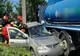 Doi morți, după ce o mașină s-a izbit violent de o cisternă, în Prahova