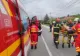 Mașină răsturnată pe DN 14 în Sibiu. Un bărbat de 37 de ani a fost rănit