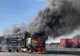 UN TIR ÎNCĂRCAT CU ELECTROCASNICE A LUAT FOC ŞI A ARS COMPLET ÎN VAMA NĂDLAC II