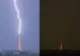 Imagini spectaculoase din Paris. Fulgerele au lovit Turnul Eiffel
