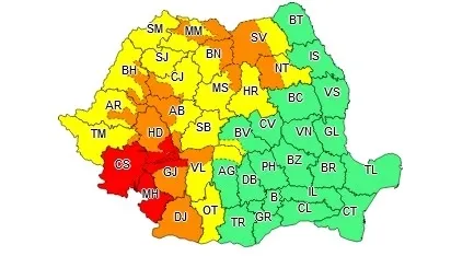 Alertă meteo - COD ROȘU de ploi torențiale